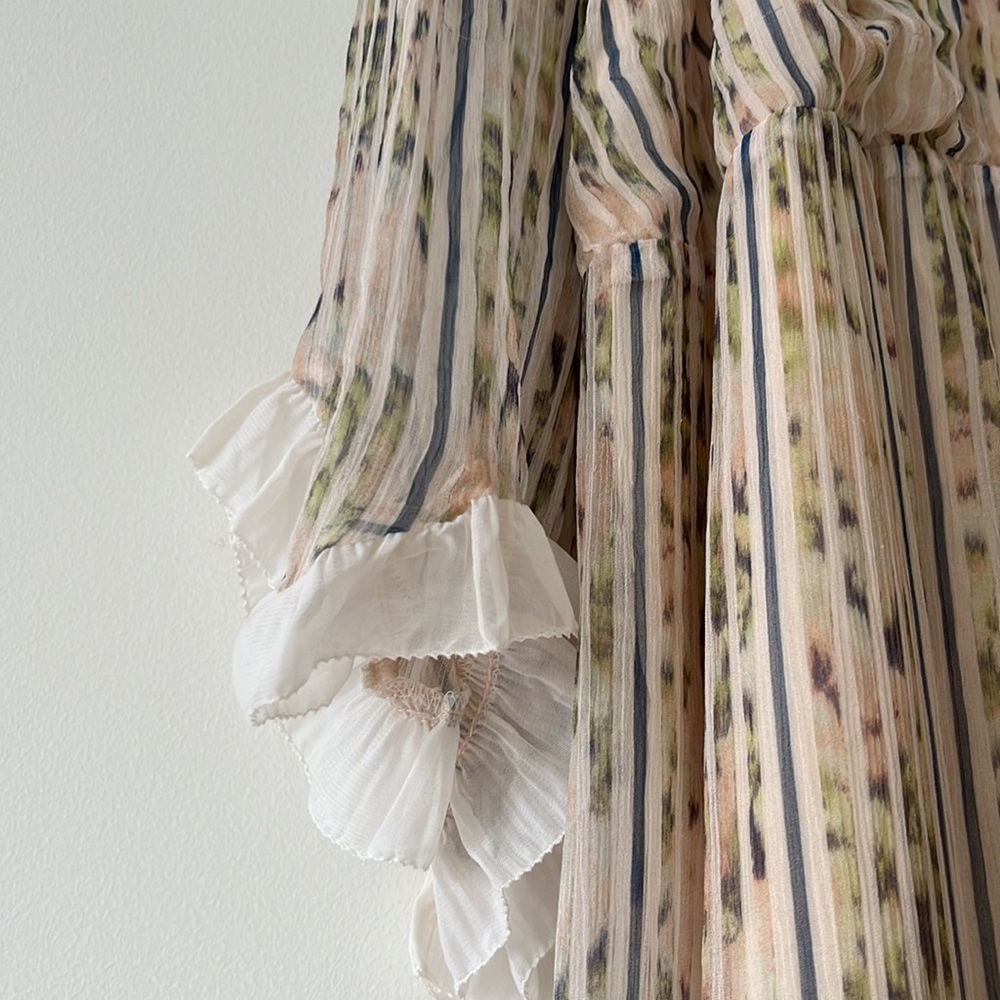 STEVIE MAY Valiant Long Sleeve Ruffle Trim Maxi Dress RRP$350 - Picture 15 of 16